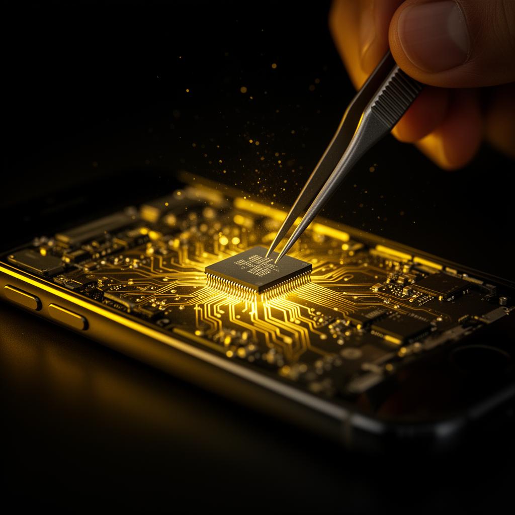 Reparo de precisão em placa de smartphone